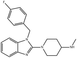 1-{1-[(4-Fluorophenyl)methyl]-1H-benzimidazol-2-yl}-N-methyl-4-piperidinamine